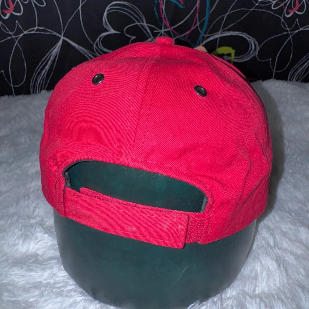 Coca-Cola Hat Men OS Red Excellent Racing Checkerboard Embroidered Cap